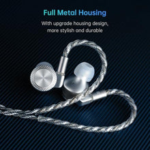 Load image into Gallery viewer, ARTTI T10 Pro in-Ear Monitor, Dual Magnetic Circuit 14.2mm Planner Driver HiFi IEM Earphones, Wired Gaming Earbud with Full Metal Housing, Detachable OFC Cable for Singer Musician Audiophile(Silver)_4120
