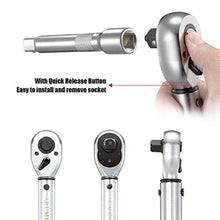 Load image into Gallery viewer, ARUCMIN 1/2-Inch Drive Click Torque Wrench (10-150 ft.-lb./13.6-203.3Nm) Dual-Direction Adjustable Torque Wrench Set, DriveFtlbNm_7131
