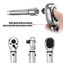 Load image into Gallery viewer, ARUCMIN 3/8-Inch Drive Click Torque Wrench (10-45 ft.-lb./13.5-61Nm) Dual-Direction Adjustable Torque Wrench Set, ftlbNm_7101
