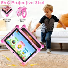 Load image into Gallery viewer, ascrecem Kids Tablets 7 Inch Android 15 Toddler Tablet for Kids with 2.4G+5G WiFi6 Penta Core 6GB RAM 32GB ROM Childrens Tablet Dual Camera 128GB Expandable Parental Control Educational Games (Pink)_486
