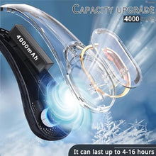 Load image into Gallery viewer, ASNUG Neck Fan, Bladeless Neck Fan, 4000 mAh Rechargeable Personal Fan, 360 Hands Free Wearable Fan, 3 Speeds Adjustable,Faster Cooling, Ultra Quiet, Suitable for Home, Office, Travel, Sports, Black_6911
