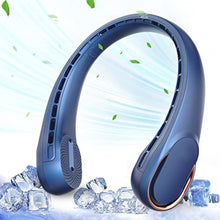 Load image into Gallery viewer, ASNUG Neck Fan, USB Rechargeable Personal Fan, 4000 mAh Battery Operated, 3 Speeds Adjustable, Faster Cooling, Ultra Quiet, Suitable for Home, Office, Travel, Sports, Blue_1
