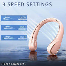 Load image into Gallery viewer, ASNUG Portable Neck Fan, Neck Fans for Women, 4000 mAh Rechargeable Personal Fan,360 Hands Free Bladeless Fan, 3 Speeds Adjustable, Faster Cooling, Super Quiet, Suitable for Home, Office, Travel, Pink_6938
