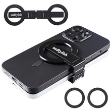 Load image into Gallery viewer, asStylish Twins Carry: Magnetic Dual-Phone Holder for iPhone &amp; Android | Lightweight Solution for Professionals, Travelers &amp; Gamers | Manage 2 Mobile Phones for Work, Personal Use (Black, General)_1
