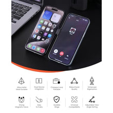 Load image into Gallery viewer, asStylish Twins Carry: Magnetic Dual-Phone Holder for iPhone &amp; Android | Lightweight Solution for Professionals, Travelers &amp; Gamers | Manage 2 Mobile Phones for Work, Personal Use (Black, General)_1509
