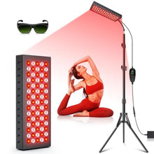 Load image into Gallery viewer, Astarexin Red Lights Therapy for Body Face, 75 LED Light Therapy Panel with Stand, 35W 660nm Redlight and 850nm Near Infrared Light Device for Full Knee Body Pain Relief Skin Care at Home_1
