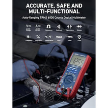 Load image into Gallery viewer, AstroAI Digital Multimeter and Analyzer TRMS 6000 Counts Volt Meter Ohmmeter Auto-Ranging Tester; Accurately Measures Voltage Current Resistance Diodes Continuity Duty-Cycle Capacitance Temperature_1068
