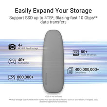 Load image into Gallery viewer, ASUS Cobble M.2 SSD Enclosure, Tool-Free USB-C 10Gbps External NVMe/SATA Case, Aluminum Cooling, IP55 Water &amp; Dust Resistant, Supports M.2 22302280, for PS5, MacBook &amp; Windows, Gray, 1 Year Warranty_152
