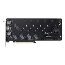 Load image into Gallery viewer, ASUS Hyper M.2 x16 Gen 4 (PCIe 4.0/3.0) Supports 4X M.2 NVMe Devices (2242/2260/2280/22110) Up to 256Gbps for AMD TRX40 / X570 PCIe 4.0 NVMe Raid and Intel Platform, silver_317
