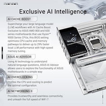 Load image into Gallery viewer, ASUS ROG Crosshair X870E Glacial AM5 E-ATX Motherboard, DDR5, DIMM Fit, WiFi 7, PCIe 5.0, 7X M.2, 2X 10Gb LAN, 5 LCD, AIO Q-Connector, AI Cache Boost, SILVER_560
