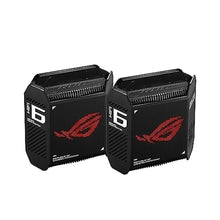Load image into Gallery viewer, ASUS ROG Rapture GT6 (2PK) AX10000 Tri-Band WiFi 6 Gaming Mesh System, Covers up to 5,800 sq ft, 2.5 Gbps Port, Triple-Level Game Acceleration, UNII 4, Free Lifetime Internet Security, Black_1
