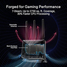 Load image into Gallery viewer, ASUS RT-BE86U WiFi 7 Gaming Router, 10G WAN, 6.8 Gbps, Mesh VPN Compatible, BLACK_1436
