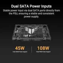 Load image into Gallery viewer, ASUS TUF Gaming ARGB PWM Fan Hub (Connects six case Fans, PWM Fan and RGB Connector, Clear Power and Operation Indicators, Stable Dual SATA Power Support), 2 Year Warranty, BLACK_220

