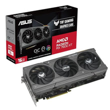 Load image into Gallery viewer, ASUS TUF Gaming Radeon RX 7600 XT OC Edition 16GB GDDR6 Graphics Card (AMD RDNA 3, PCIe 4.0, HDMI 2.1, DisplayPort 2.1, Axial-tech Fan Design, Auto-Extreme Technology, GPU Tweak III, and More), Black_1
