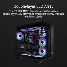 Load image into Gallery viewer, ASUS TUF Gaming TR120 120mm ARGB White Reverse Fan Blade Triple Pack 28mm Fan Frame, 2.75mm H2O Static Pressure, 76.3 CFM Airflow, Double-Layer LED Array, Aura sync, PWM, 2 Year Warranty_167
