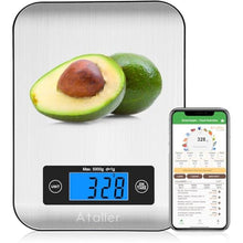Load image into Gallery viewer, Ataller Smart Food Scales, 1g Resolution Max 5kg 11Ibs, Stainless Steel, Grey_1
