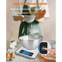 Load image into Gallery viewer, Ataller Smart Food Scales, 1g Resolution Max 5kg 11Ibs, Stainless Steel, Grey_1770
