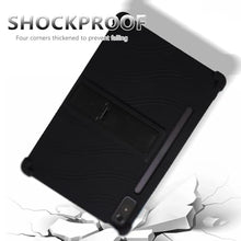 Load image into Gallery viewer, ATOOZ for Lenovo Tab P12 12.7" Case, Soft Silicone Shockproof Kids Case for Lenovo P12 Tablet with Bracket &amp; Pen Holder (Black)_7663
