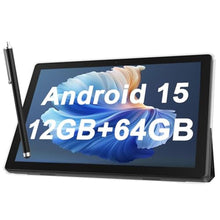 Load image into Gallery viewer, ATOZEE Android Table 10 Inch with Tablets Protective Case and Stylus Pen Android 15 Tablets 5G WiFi-6 1280 * 800 Full HD IPS Display 6000mah 64GB ROM+12GB RAM (4+8 Virtual), 1024GB Expansion (Black)_1
