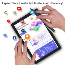 Load image into Gallery viewer, ATOZEE Android Table 10 Inch with Tablets Protective Case and Stylus Pen Android 15 Tablets 5G WiFi-6 1280 * 800 Full HD IPS Display 6000mah 64GB ROM+12GB RAM (4+8 Virtual), 1024GB Expansion (Black)_294
