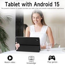 Load image into Gallery viewer, ATOZEE Android Table 10 Inch with Tablets Protective Case and Stylus Pen Android 15 Tablets 5G WiFi-6 1280 * 800 Full HD IPS Display 6000mah 64GB ROM+12GB RAM (4+8 Virtual), 1024GB Expansion (Black)_297

