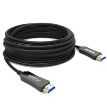 Load image into Gallery viewer, ATZEBE 164ft 50m Fiber Optic HDMI Cable, 4K@60Hz HDR,18Gbps,4:4:4,Dolby Vision | Ultra-Slim &amp; Pull-Through-Ready | Pro AV &amp; Home Theater Long-Distance Backbone | Works with PS5,Apple TV &amp; 4K Screens, Black_1
