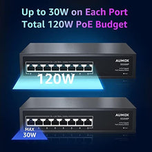 Load image into Gallery viewer, Aumox All 8 Port Gigabit PoE Switch 120W Ethernet Unmanaged Switch, Black_7129
