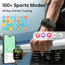 Load image into Gallery viewer, AURAFIT AI Smart Watch with ChatGPT Bluetooth Calling, App AI Dial 2.01" Fitness Tracker, 100+ Modes, Heart Rate Sleep Calorie Monitor for Men and Women for Android iOS, Black_2097
