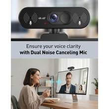 Load image into Gallery viewer, Aurolumiz 4K USB Webcam with Autofocus, Mic and Privacy Cover for PC/Laptop, KAF_1968
