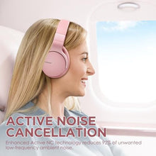 Load image into Gallery viewer, AUSDOM Wireless Headphones Noise Cancelling: Bluetooth Over Ear ANC Headphones with 50H Playtime, Microphone, Deep Bass, Hi-Fi Sound, Comfortable Ear Cushions for Travel Work, Rose Gold, RoseGold_264
