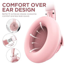 Load image into Gallery viewer, AUSDOM Wireless Headphones Noise Cancelling: Bluetooth Over Ear ANC Headphones with 50H Playtime, Microphone, Deep Bass, Hi-Fi Sound, Comfortable Ear Cushions for Travel Work, Rose Gold, RoseGold_267
