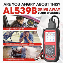 Load image into Gallery viewer, Autel AL539B OBD2 Scanner, 3-in-1 Code Reader Battery Tester Avometer for 12 Volts Batteries, Full OBDII Diagnosis and Circuit Starting &amp; Charging Systems Test, All Enhanced Ver. of AL519 AL539_8070
