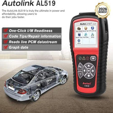 Load image into Gallery viewer, Autel AutoLink AL519 Car OBD2 Scanner, Classic Enhanced Mode 6 Engine Fault Code Reader OBDII CAN Diagnostic Scan Tool, One-Click Smog Check, DTC Lookup, Upgraded of AL319, Lifetime Free Update, Black_8763
