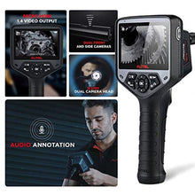 Load image into Gallery viewer, Autel MaxiVideo MV480 Inspection Camera, 1080P HD Industrial Endoscope with Light, Dual Cameras, 10-Level Adjustable LED, 7X Zoom, Snake Borescope with Audio Annotation, 360Rotation, Up of MV460_3260
