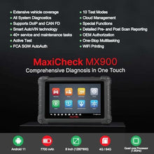 Load image into Gallery viewer, Autel Scan Tool MX900 MK900 OBD2 All System Diagnostic Scanner, Same as MK900BT, Upgraded MK808S MK808BT MX808 MX808S MK808Z, Bi Directional, 40+ Service, DoIP/CAN FD, 3000+ Active Tests, FCA SGW_8398
