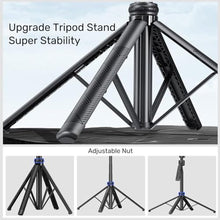 Load image into Gallery viewer, Auto Face Tracking Selfie Stick Tripod for iPhone with Light,360 Rotation That Follows Your Movement,63" Phone Camera Tripod Stand with Remote for Content Creator Vlog Live Stream Video Recording_2896
