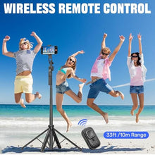 Load image into Gallery viewer, Auto Face Tracking Selfie Stick Tripod for iPhone with Light,360 Rotation That Follows Your Movement,63" Phone Camera Tripod Stand with Remote for Content Creator Vlog Live Stream Video Recording_2898
