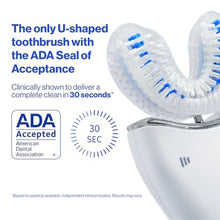 Load image into Gallery viewer, Autobrush Sonic Pro Electric Toothbrush Only ADA Accepted U-Shaped Brush, Clinically Proven Up to 5.1X Better Cleaning, 30-Second Full Mouth 360 Clean, Rechargeable, Waterproof, White, Men's Regular_3086
