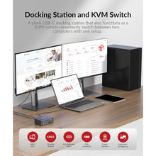 Load image into Gallery viewer, AV Access Dual Monitor KVM Docking Station for Laptop &amp; Desktop(iDock C10), KmonitorsdesktoplaptopiDockC_2471
