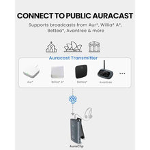 Load image into Gallery viewer, Avantree AuraClip Auracast Receiver with 3.5mm AUX Output, Black_617
