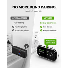 Load image into Gallery viewer, Avantree Voyager Airplane Bluetooth Adapter with OLED Display, White_914
