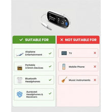 Load image into Gallery viewer, Avantree Voyager Airplane Bluetooth Adapter with OLED Display, White_916
