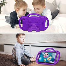 Load image into Gallery viewer, AVAWO Kids Case for Amazon Fire HD 10 &amp; Fire HD 10 Plus Tablet (2021 Release,11th Generation), with Shoulder Strap, Lightweight Shockproof Handle Kids Case for Fire HD 10 2021 Tablet, Purple, Green_1744
