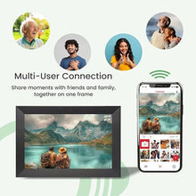 Load image into Gallery viewer, Avyona 10.1 Smart WiFi Digital Photo Frame | HD IPS Touchscreen | 32GB Storage | Frameo App for Instant Wireless Photo &amp; Video Sharing | Auto-Rotate | Ideal Gift for Family &amp; Friends Raven Black_188
