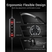 Load image into Gallery viewer, awatrue USB Headset with Microphone for PC Laptop - Headphones with Noise Cancelling Microphone for Computer,On-Ear Wired Office Call Center Headset for Boom Skype Webinars,Lightweight-Apricot_4476
