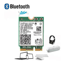 Load image into Gallery viewer, AX201NGW WiFi 6 Card, M.2 Laptop 2.4Gbps 802.11ax. AX201 Wireless Card 11AX WiFi Adapter with Bluetooth 5.2 Mu-Mimo for Windows 10/11 64-bit, Google Chrome OS, Linux(64bit)_8545
