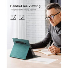 Load image into Gallery viewer, Ayotu Book Folio Case for Remarkable 2 Paper Tablet 10.3" 2020 Released, Premium Fabric Smart Cover with Pen Pocket, Stable Folding Stand Design,Gray &amp; Green | Exclusive Templates Provided, RegularGrayGreen_8177

