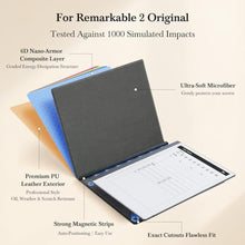 Load image into Gallery viewer, Ayotu Case for Remarkable 2 Paper Tablet 10.3" 2020 Released, Book Folio Design with Bulit-in Magnet, Premuin PU Leather Cover, Brown (3 Pen Tips + Exclusive Templates Included), APULeatherBrownWithPremiumMembership_8280
