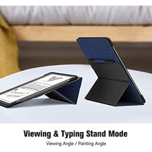 Load image into Gallery viewer, Ayotu Stand Case for Kindle Scribe 10.2 Inch (2024/2022 Released) - Auto Sleep/Wake, Premium Sturdy Fabric Cover with Pen Holder, Only for 10.2" Kindle Scribe, Blue, ABlue_8449
