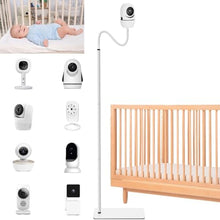 Load image into Gallery viewer, Baby Monitor Floor Stand Holder Mount for Hellobaby HB6550 HB65/HB66/HB248, Nanit Pro &amp; Flex Stand, Momcozy,VTech VM901/VM819/RM7764 Baby Camera Monitor,Adjustable Height Flexible Baby Monitors Holder, White_1
